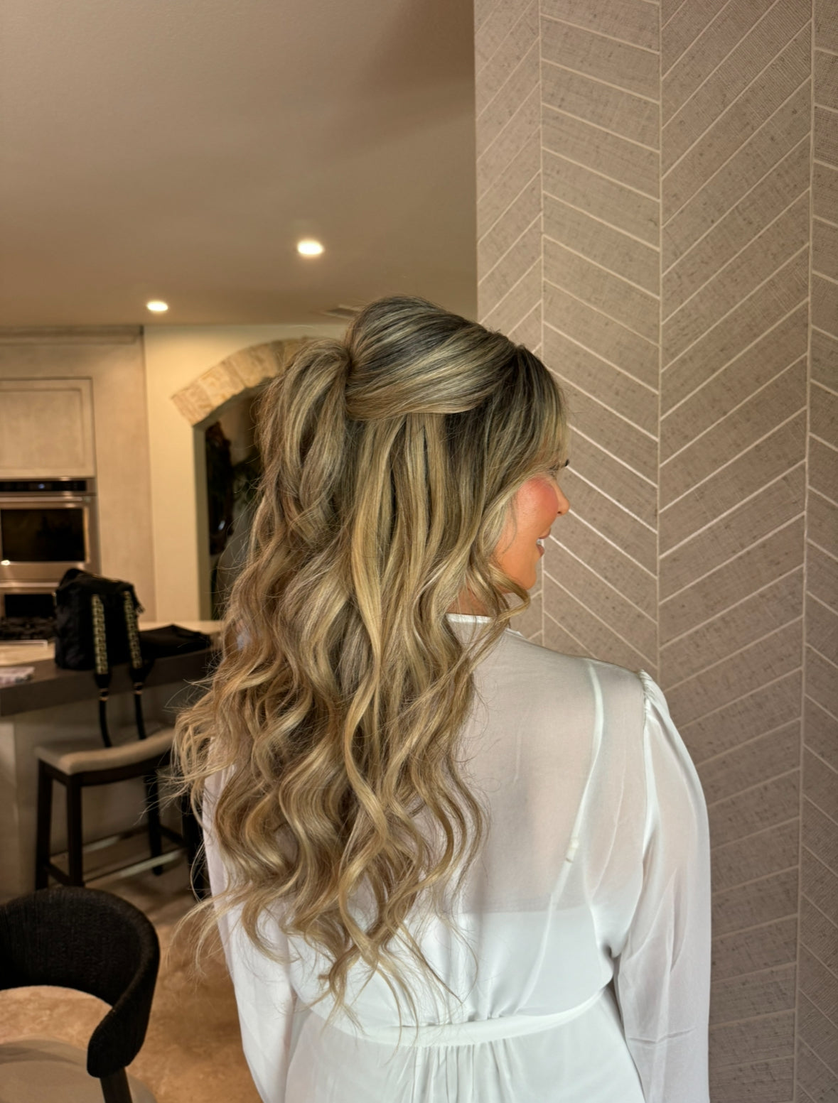 Romantic & Tousled Half Up w/Clip In Extensions